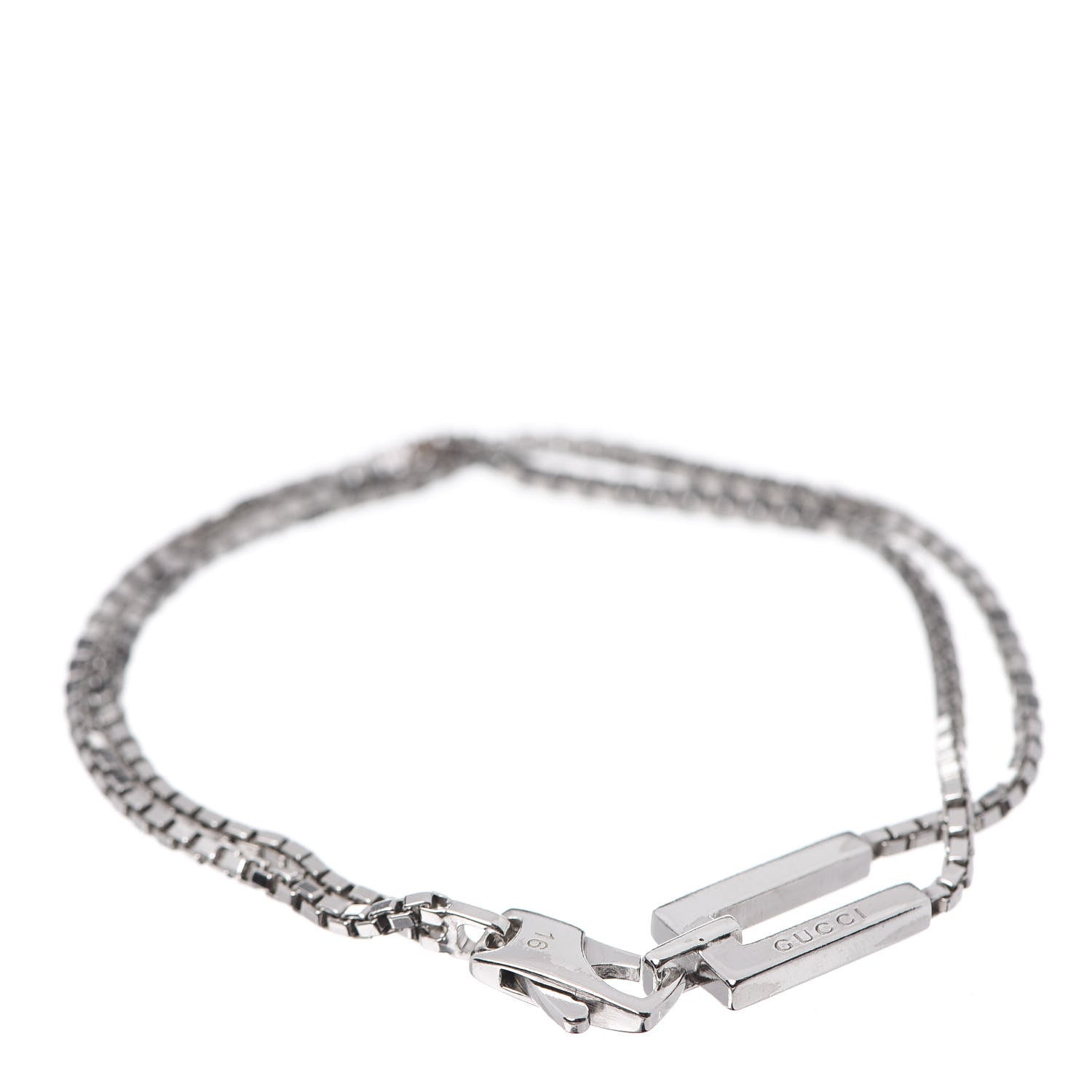 Gucci Sterling Silver Double Chain Bracelet 1 of 4