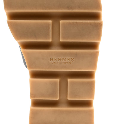 Hermes Calfskin Cork Eze 30 Sandals 36 Black 8 of 11