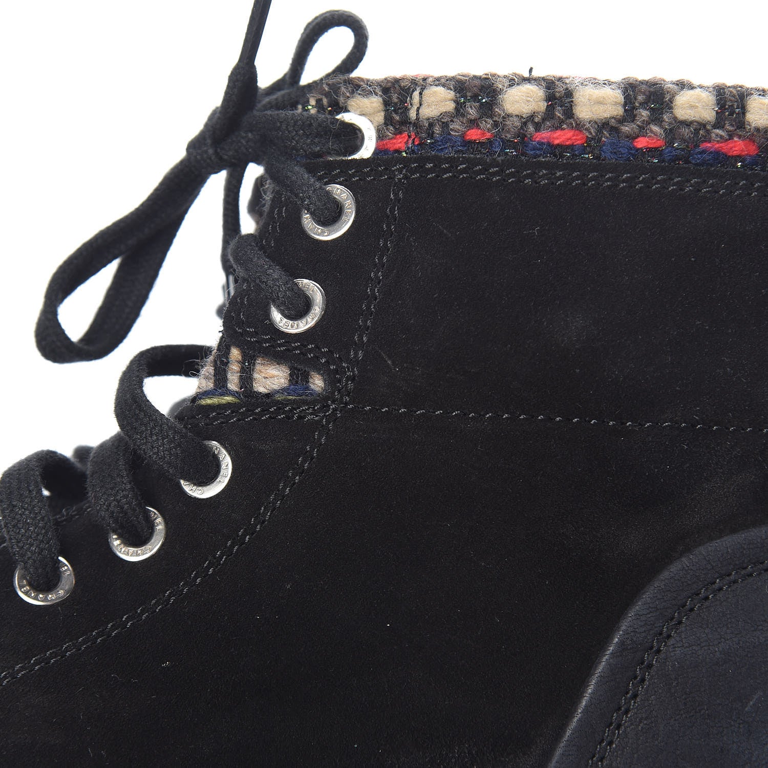 Chanel Suede Calfskin Tweed High Top Sneakers 36.5 Black 14 of 16