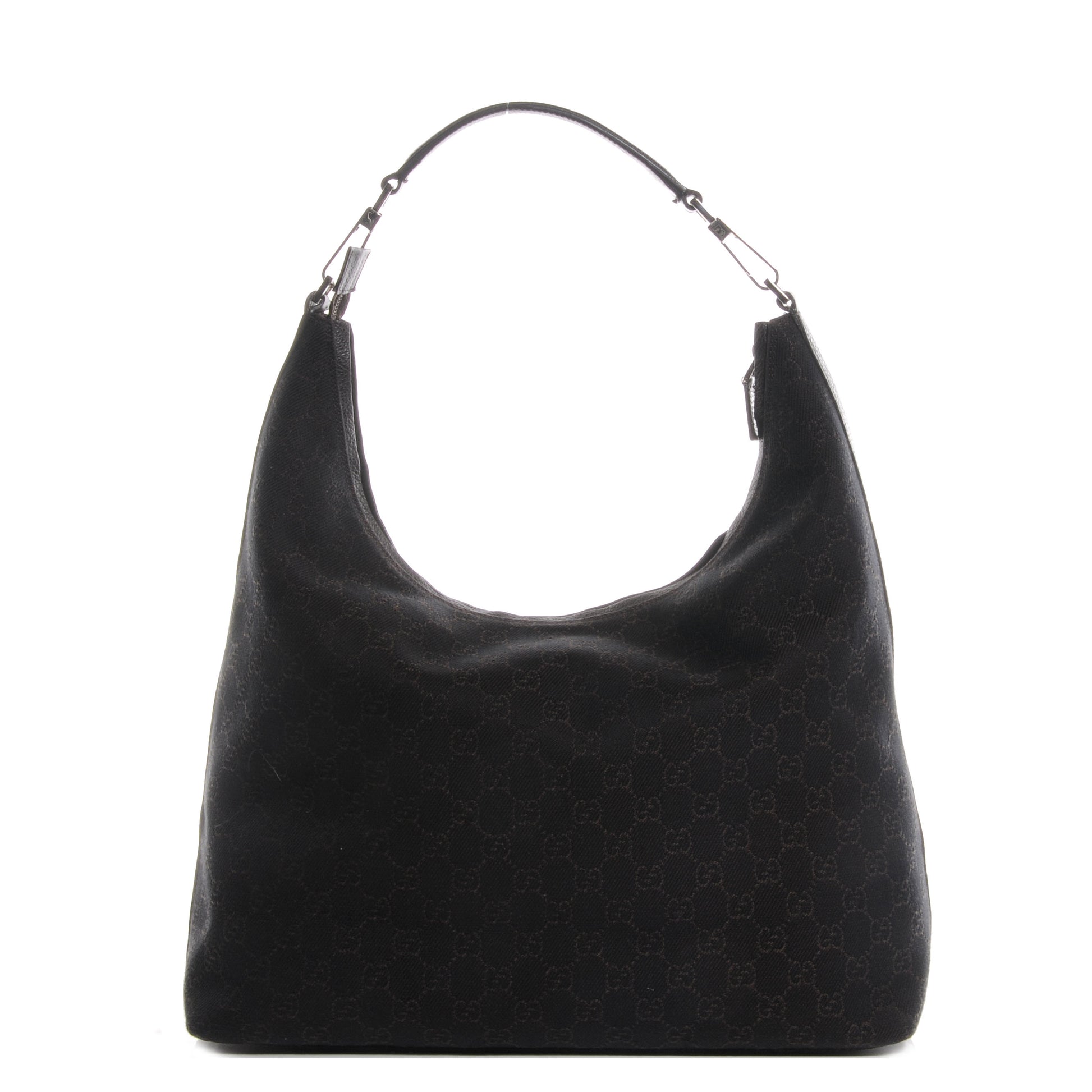 Gucci Denim Monogram Hobo Dark Brown 1 of 7