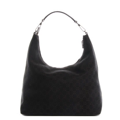 Gucci Denim Monogram Hobo Dark Brown 1 of 7