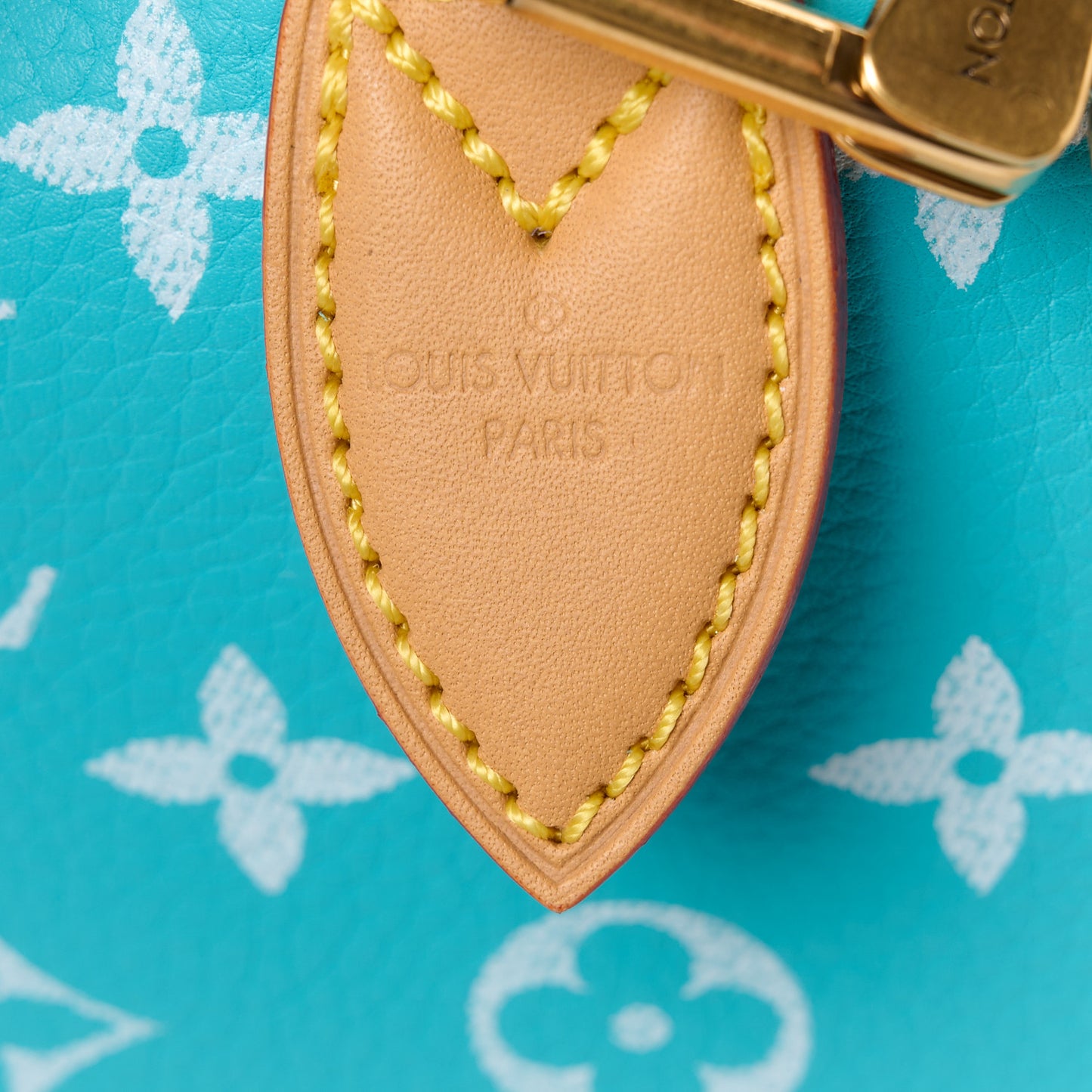 Calfskin Monogram Speedy P9 Bandouliere 25 Turquoise