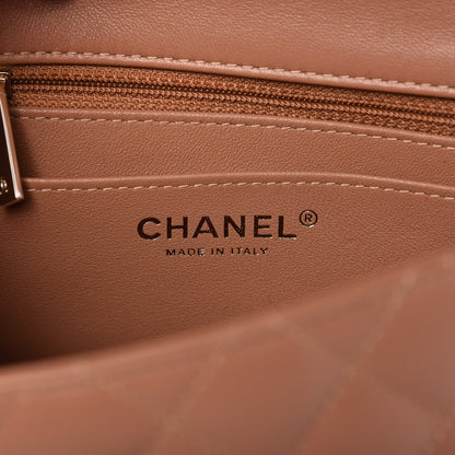 Chanel Lambskin Quilted Mini Square Flap Brown 8 of 10