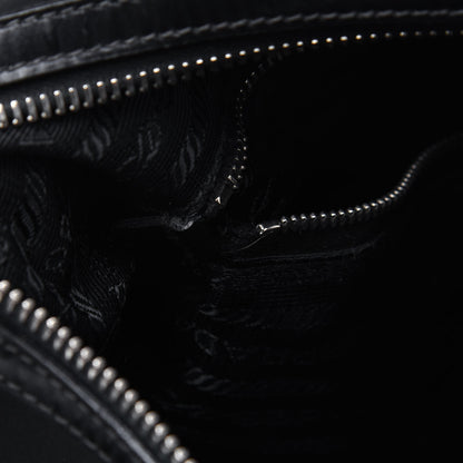 Prada Tessuto Nylon Calfskin Flat Messenger Bag Black 11 of 21