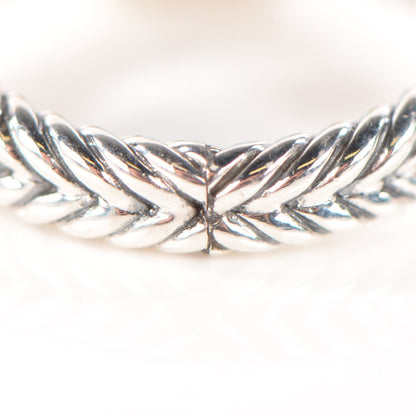 David Yurman Sterling Silver Pave Diamond Blue Topaz 7mm Petite Albion Ring 5.75 6 of 6