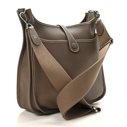 Hermes Taurillon Clemence Evelyne III PM Etoupe 3 of 9