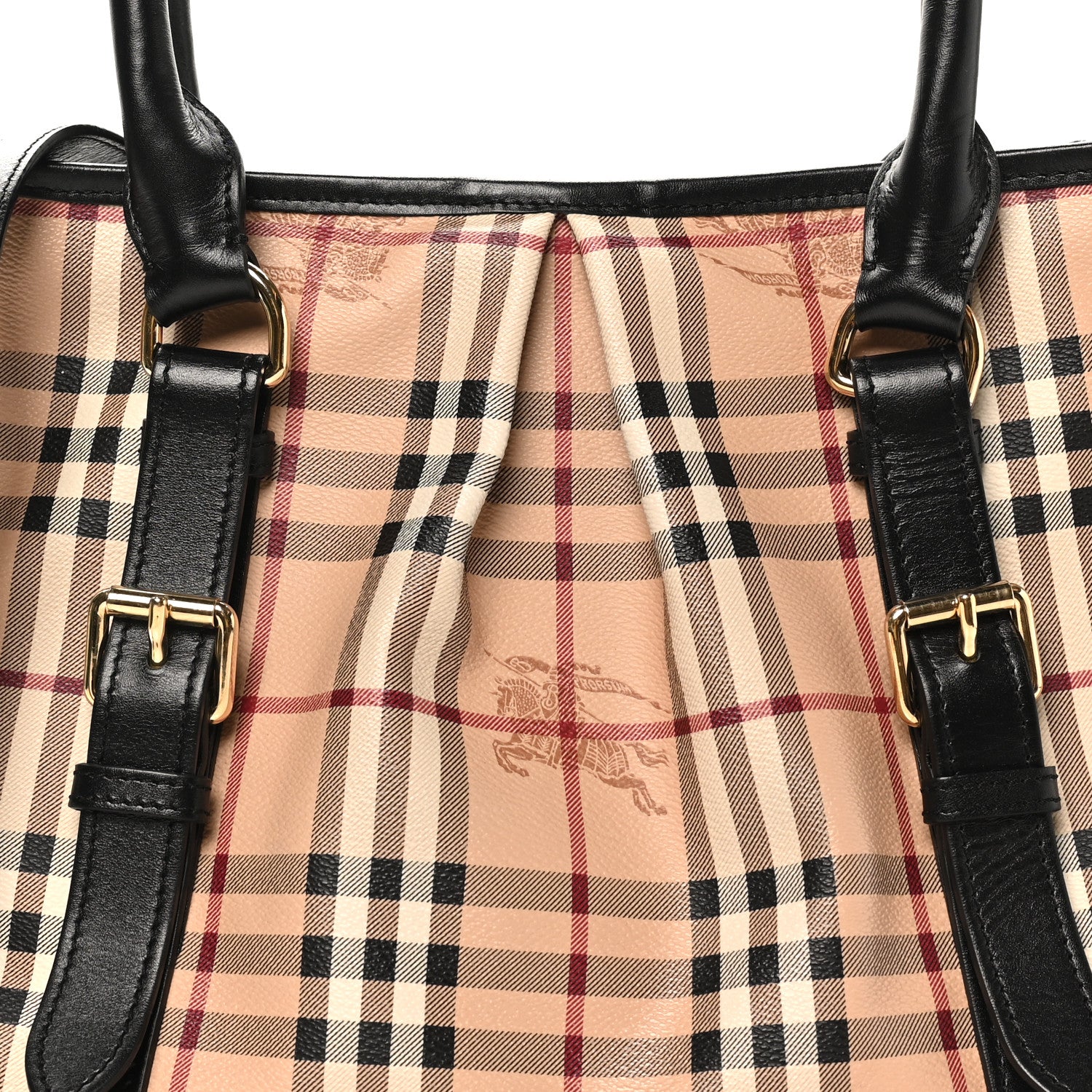 Burberry Haymarket Check Small Northfield Tote Black 7 of 9