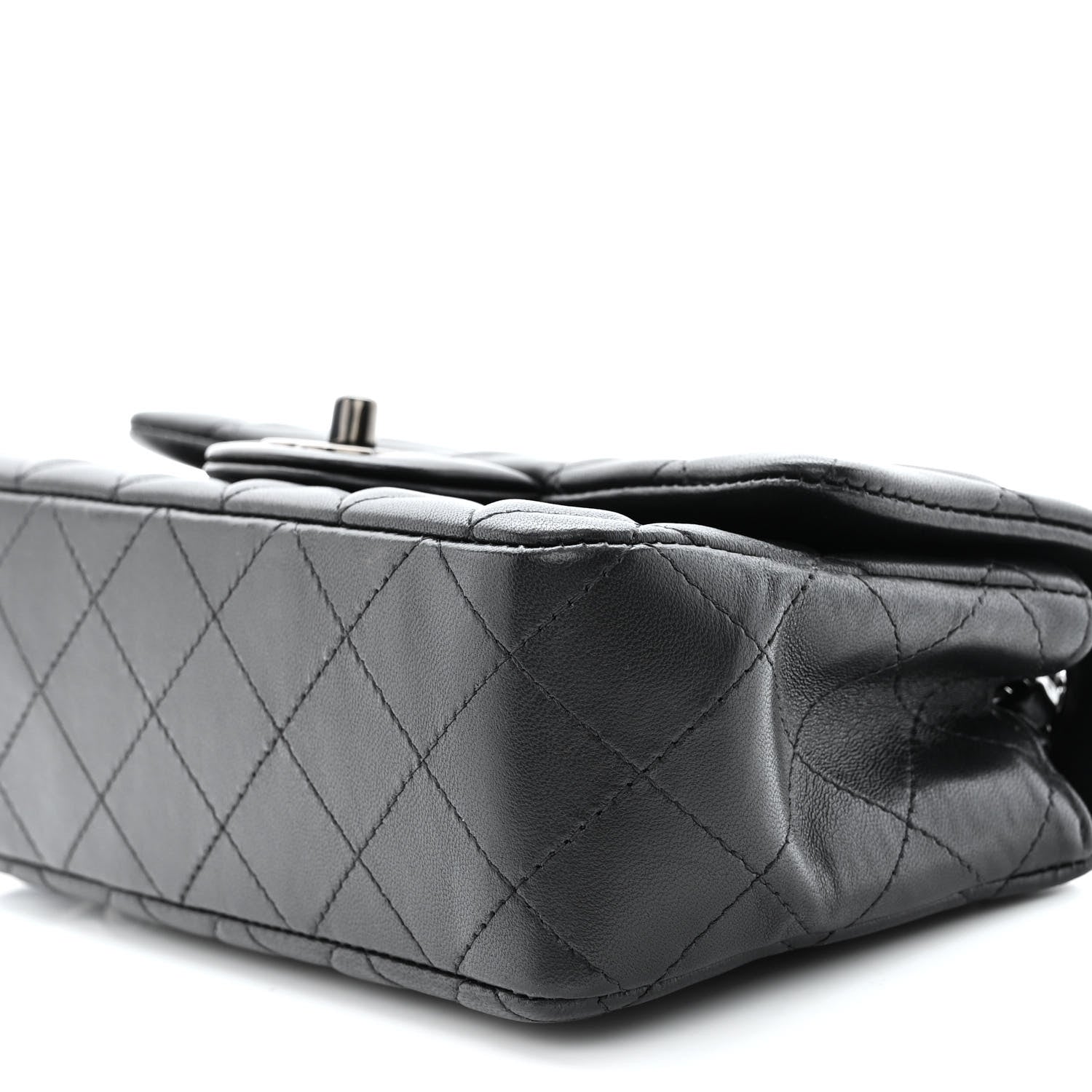 Chanel Lambskin Quilted Mini Rectangular Flap So Black 10 of 11