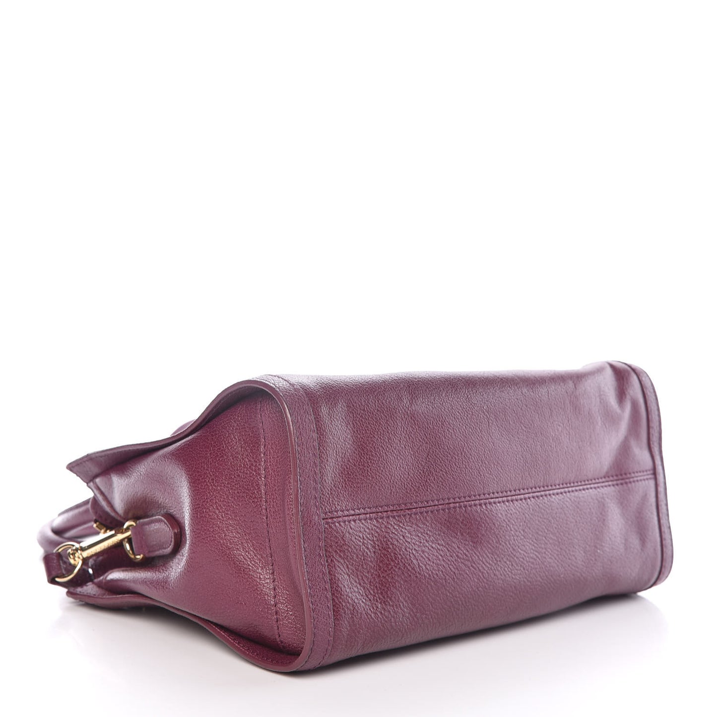 Grainy Calfskin Pilgrim Satchel