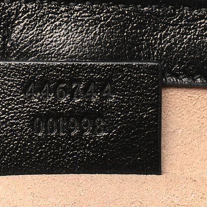 Gucci Monogram Matelasse Diagonal Mini GG Marmont Shoulder Bag Beige Black 7 of 10