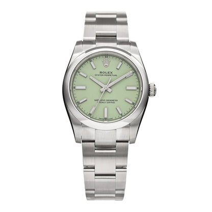 Rolex Stainless Steel 34mm Oyster Perpetual Watch Pistachio 124200 1 of 5
