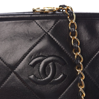 Chanel Lambskin Quilted Tassel Kisslock Evening Bag Black 12 of 12