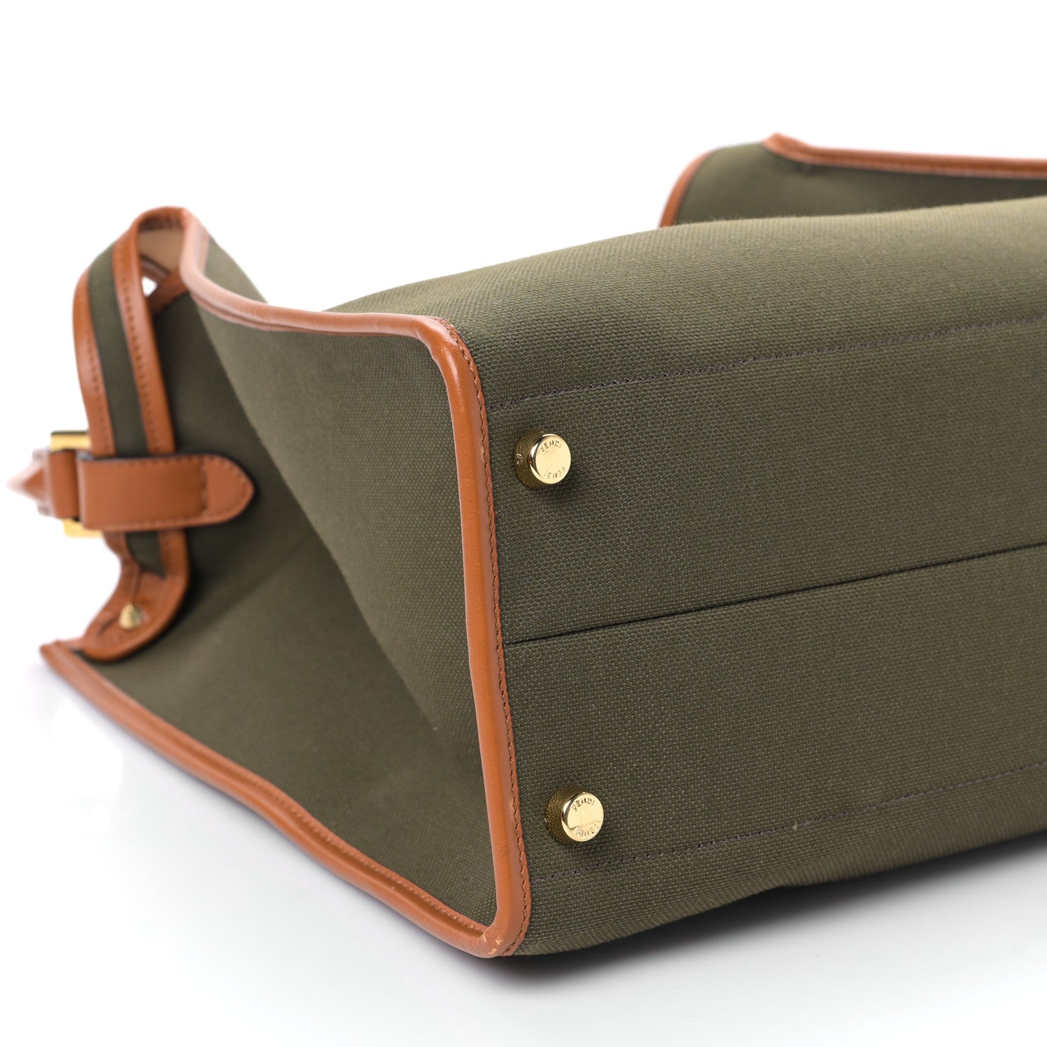 Fendi Canvas Calfskin Large Peekaboo X-Lite Amazzonia Cuoio 7 of 8