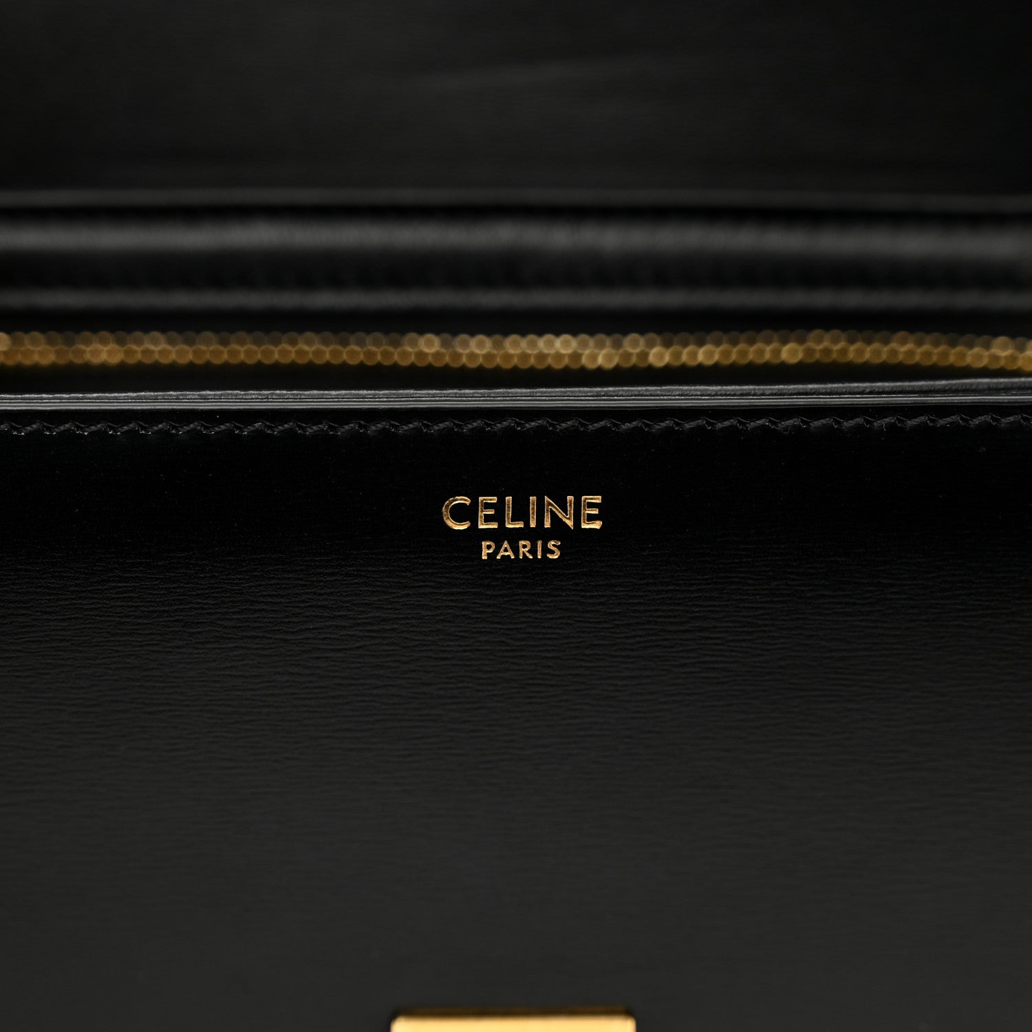 Celine Shiny Calfskin Teen Triomphe Black 7 of 10