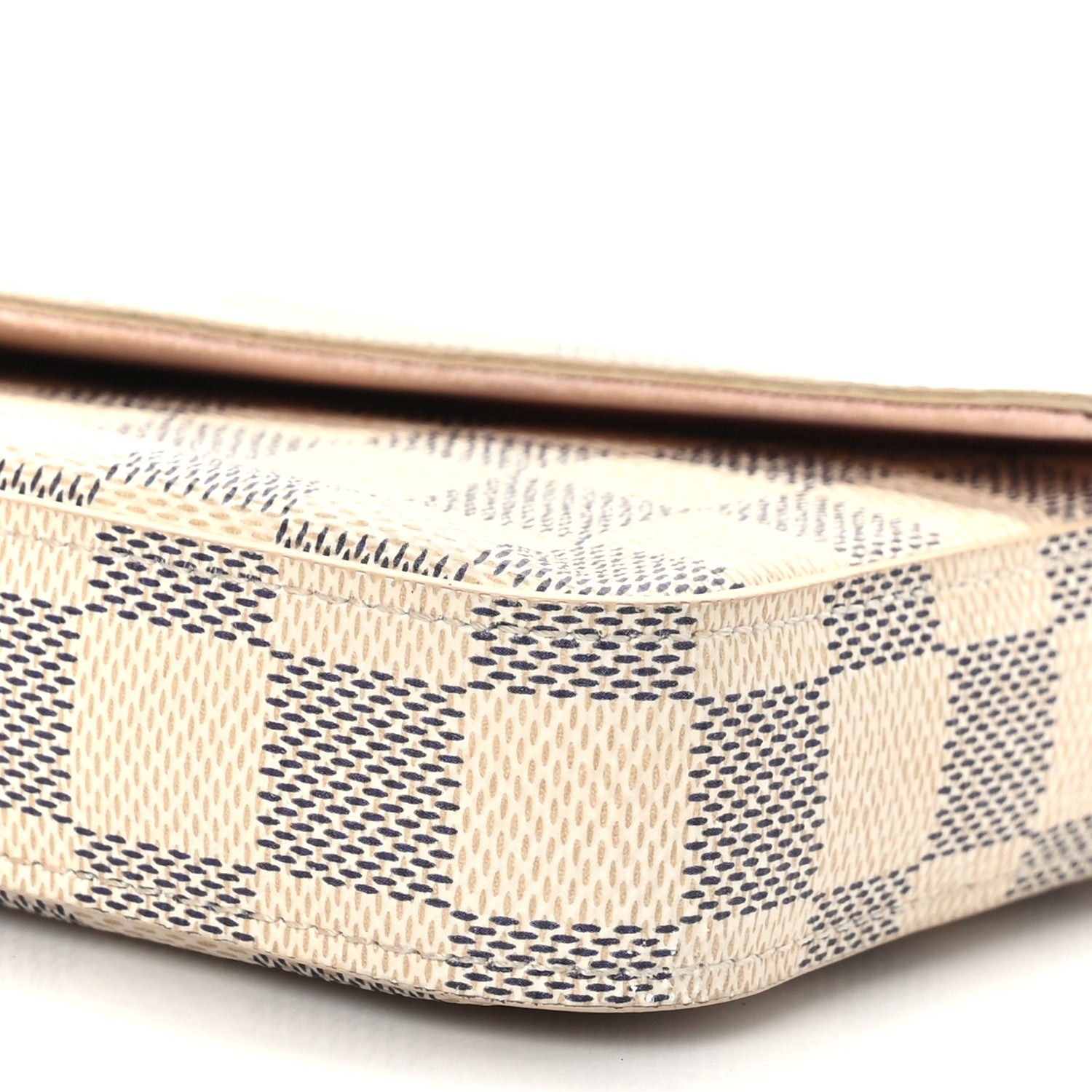 Louis Vuitton Damier Azur Pochette Felicie Chain Wallet Rose Ballerine 9 of 10
