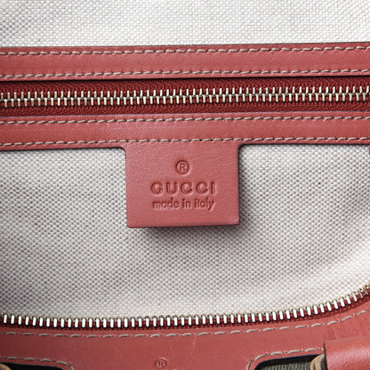 Gucci Monogram Medium Vintage Web Boston Pink 5 of 13
