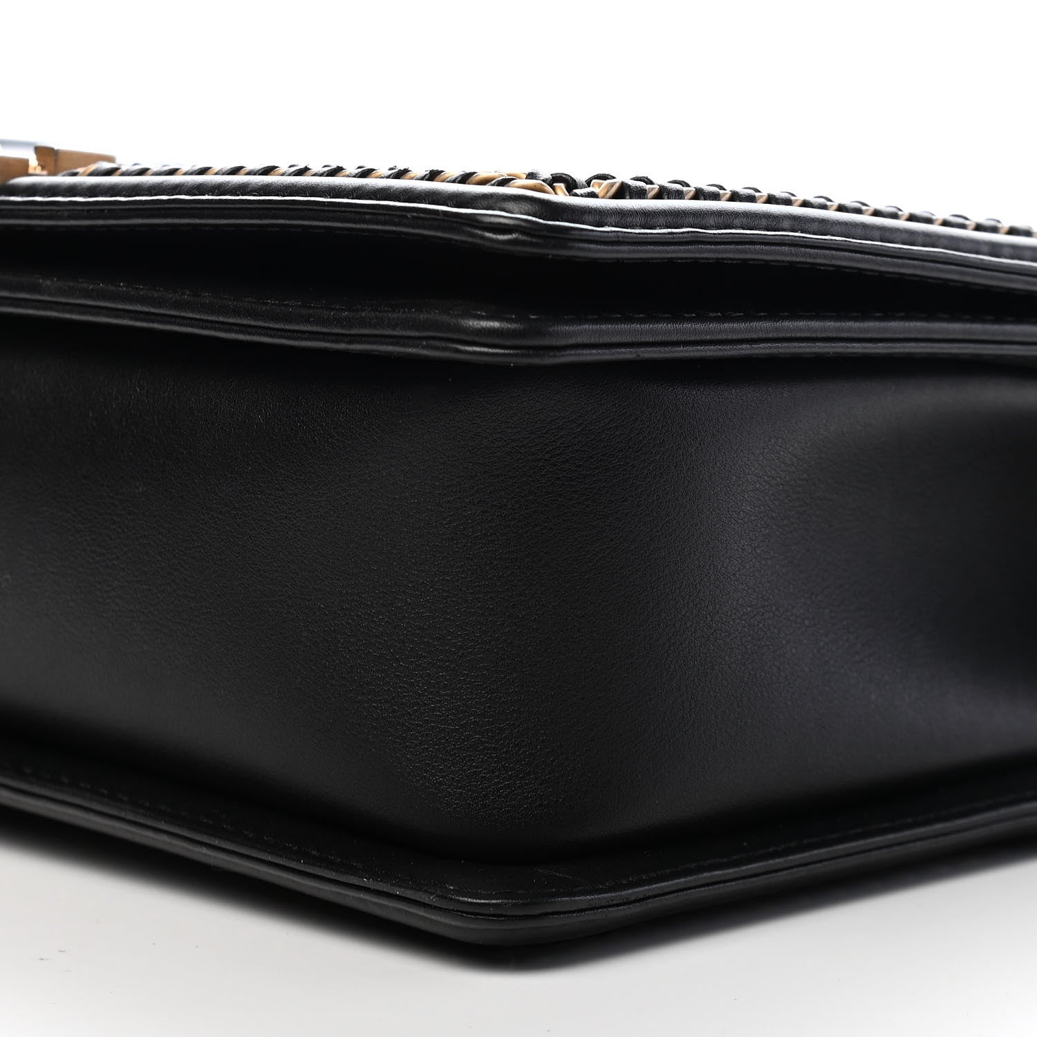 Chanel Calfskin Quilted New Medium Boy Top Handle Flap Black 9 of 9