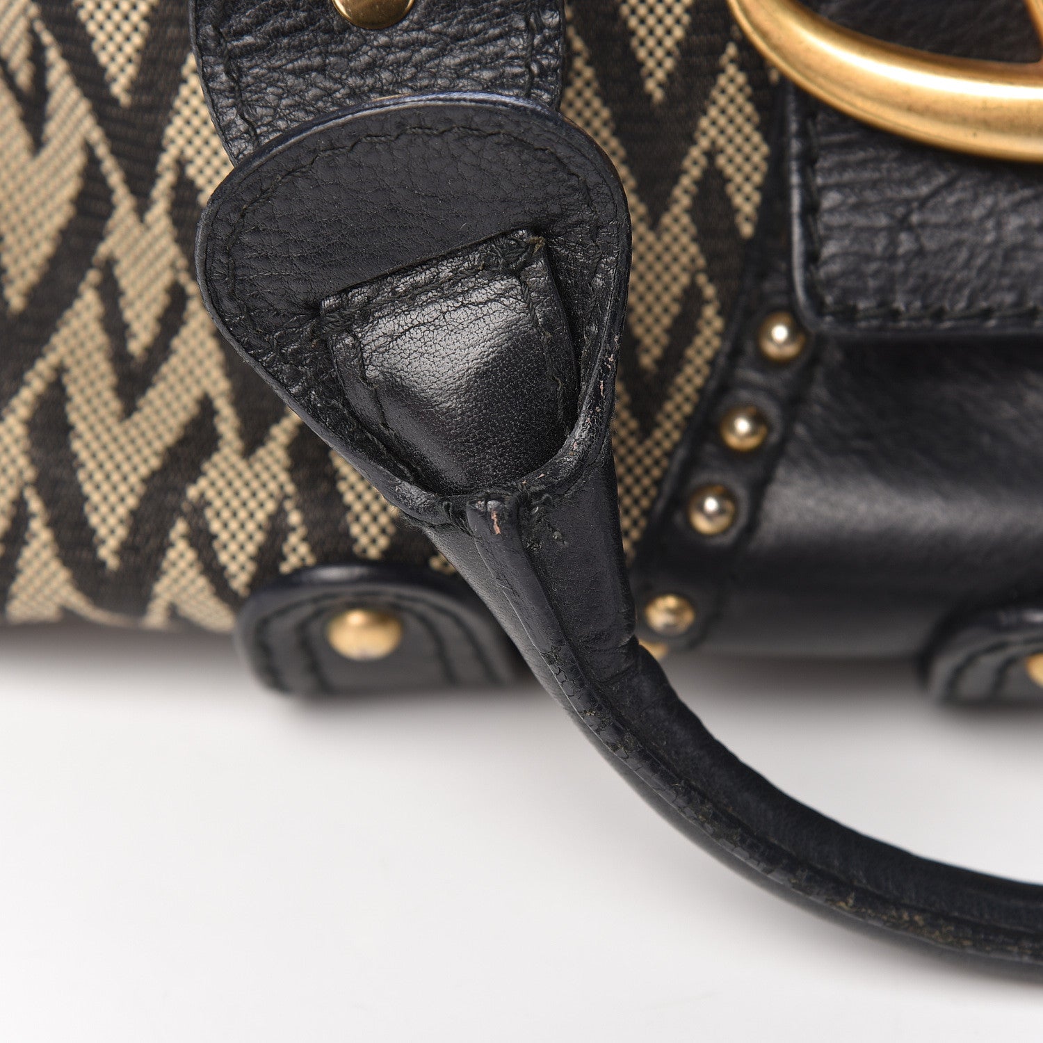 Valentino Garavani Jacquard Print V logo Shoulder Bag Black 9 of 19