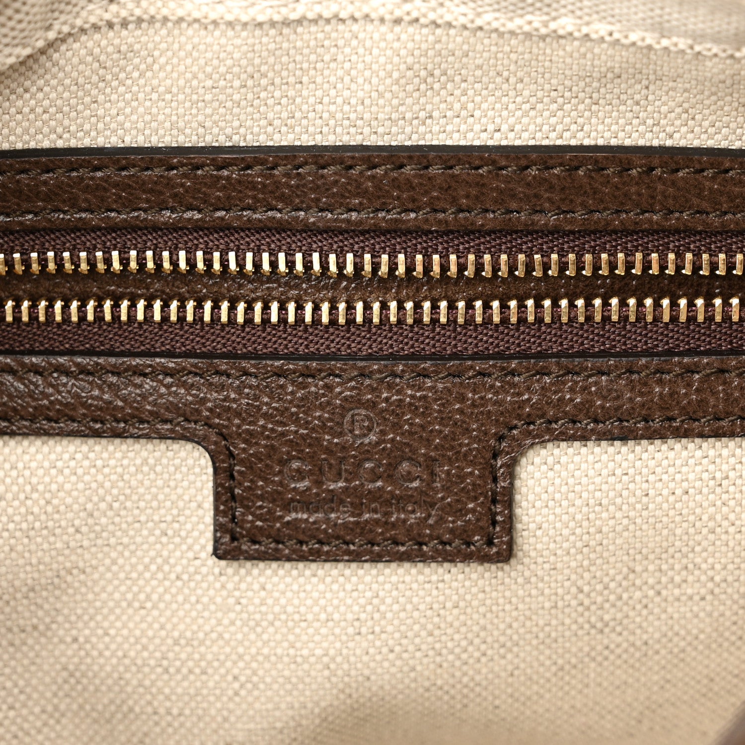 Gucci GG Supreme Monogram Textured Dollar Calfskin Web Studded Mini Ophidia Flap Shoulder Bag Beige Ebony New Acero 7 of 12