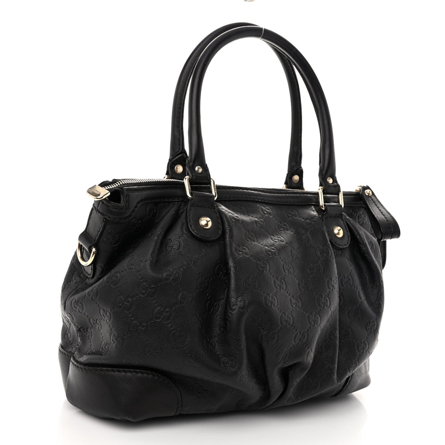 Guccissima Medium Sukey Top Handle Tote Black
