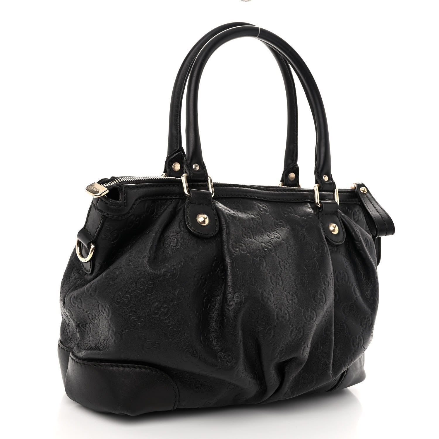 Gucci Guccissima Medium Sukey Top Handle Tote Black 3 of 9