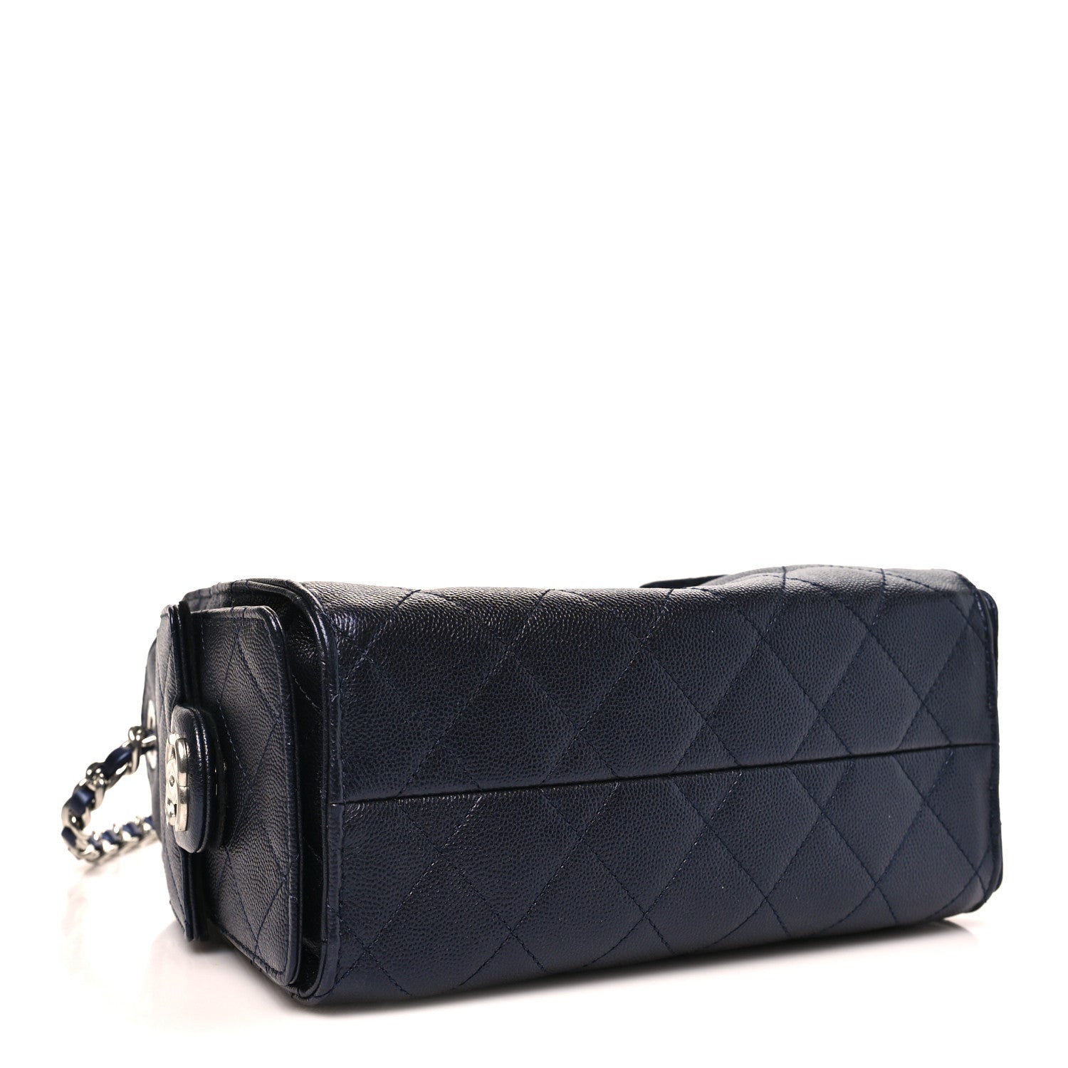 Chanel Metallic Caviar Quilted Mini Chanel 25 Handbag Dark Blue 4 of 11
