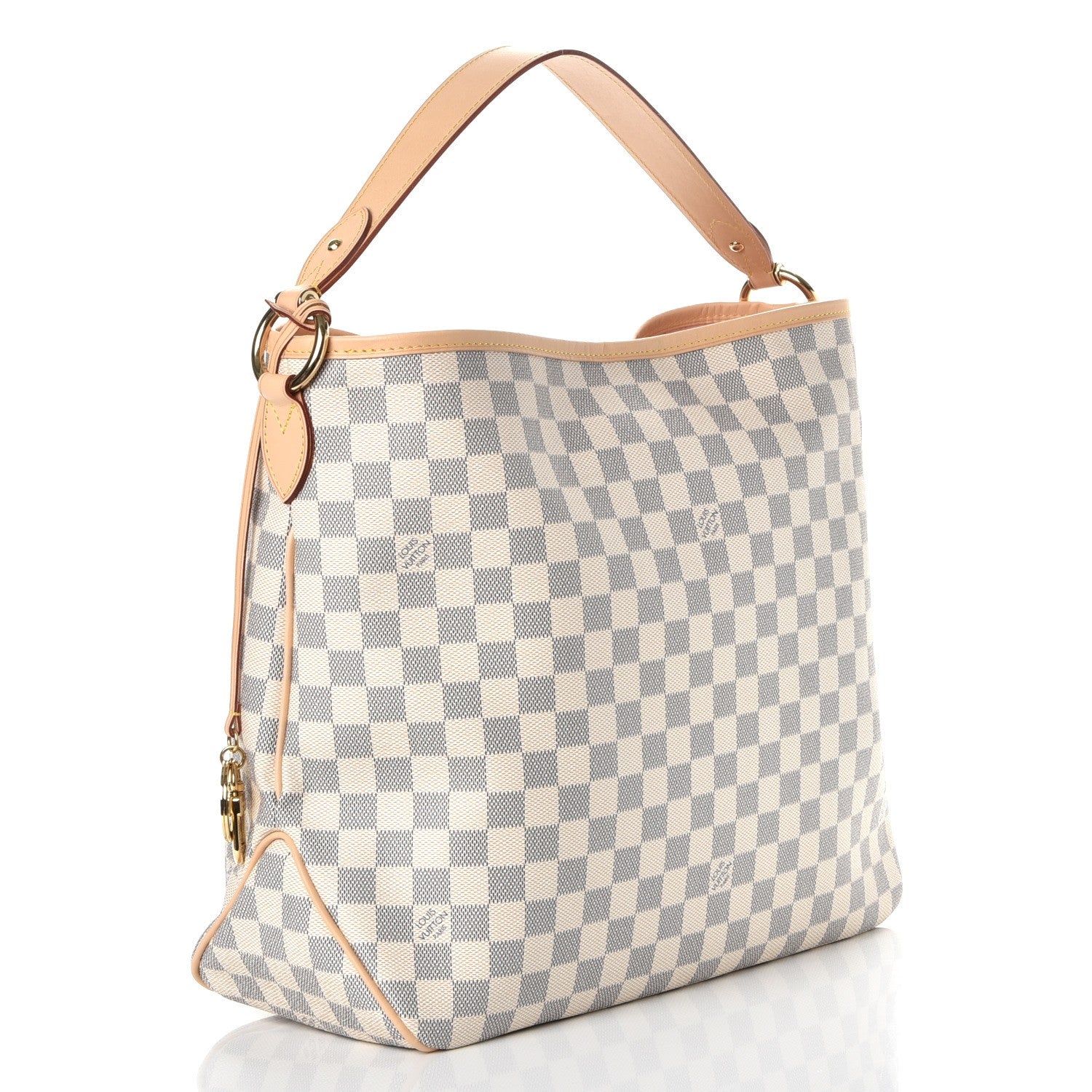 Louis Vuitton Damier Azur Delightful MM Rose Ballerine 3 of 9