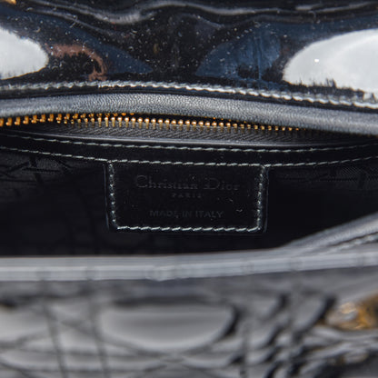 Christian Dior Patent Cannage Medium Lady Dior Black 8 of 9