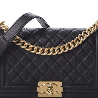 Chanel Caviar Quilted Medium Boy Flap Black 7 of 9