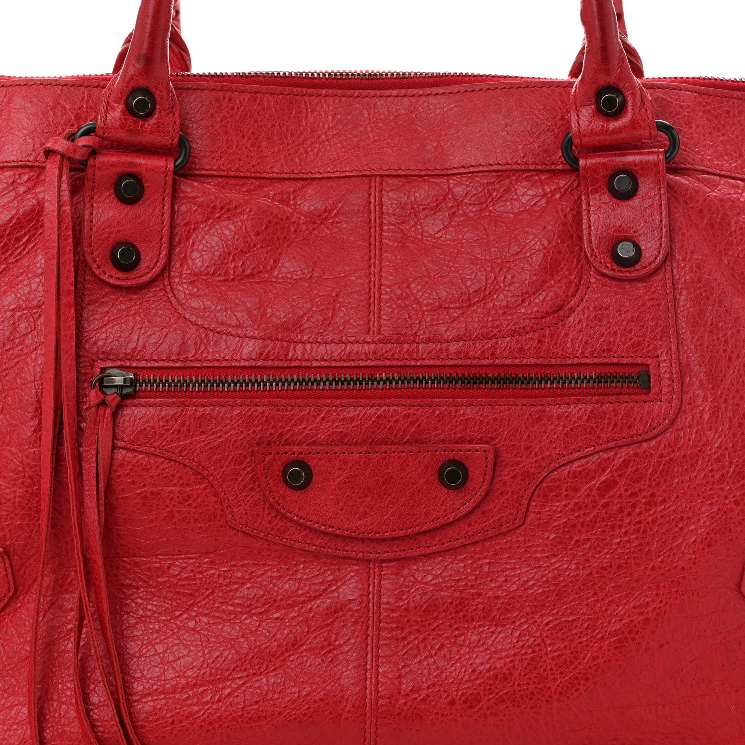 Balenciaga Agneau Classic Hardware Work Rouge Coquelicot 8 of 10