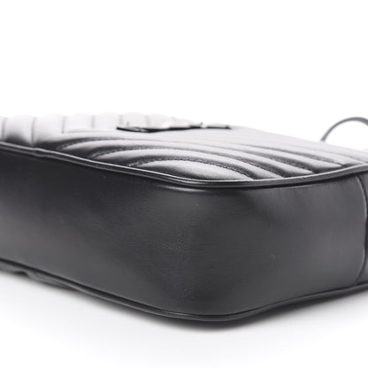Saint Laurent Calfskin Matelasse Monogram Lou Camera Bag Black 7 of 14