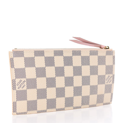 Louis Vuitton Damier Azur Felicie Chain Wallet Zippered Insert Rose Ballerine 3 of 6