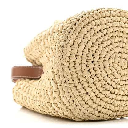 Celine Raffia Calfskin Drawstring Teen Natural Tan 8 of 9