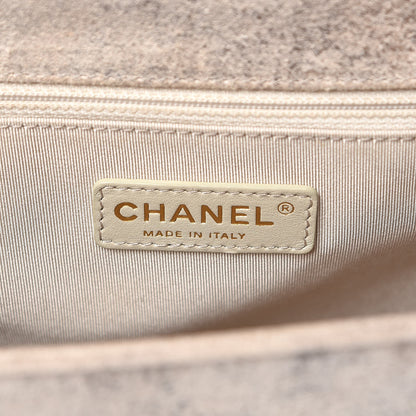 Chanel Iridescent Calfskin Quilted Large Boy Flap Beige 6 of 11
