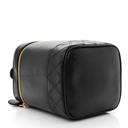Chanel Lambskin Vanity Cosmetic Case Black 4 of 12