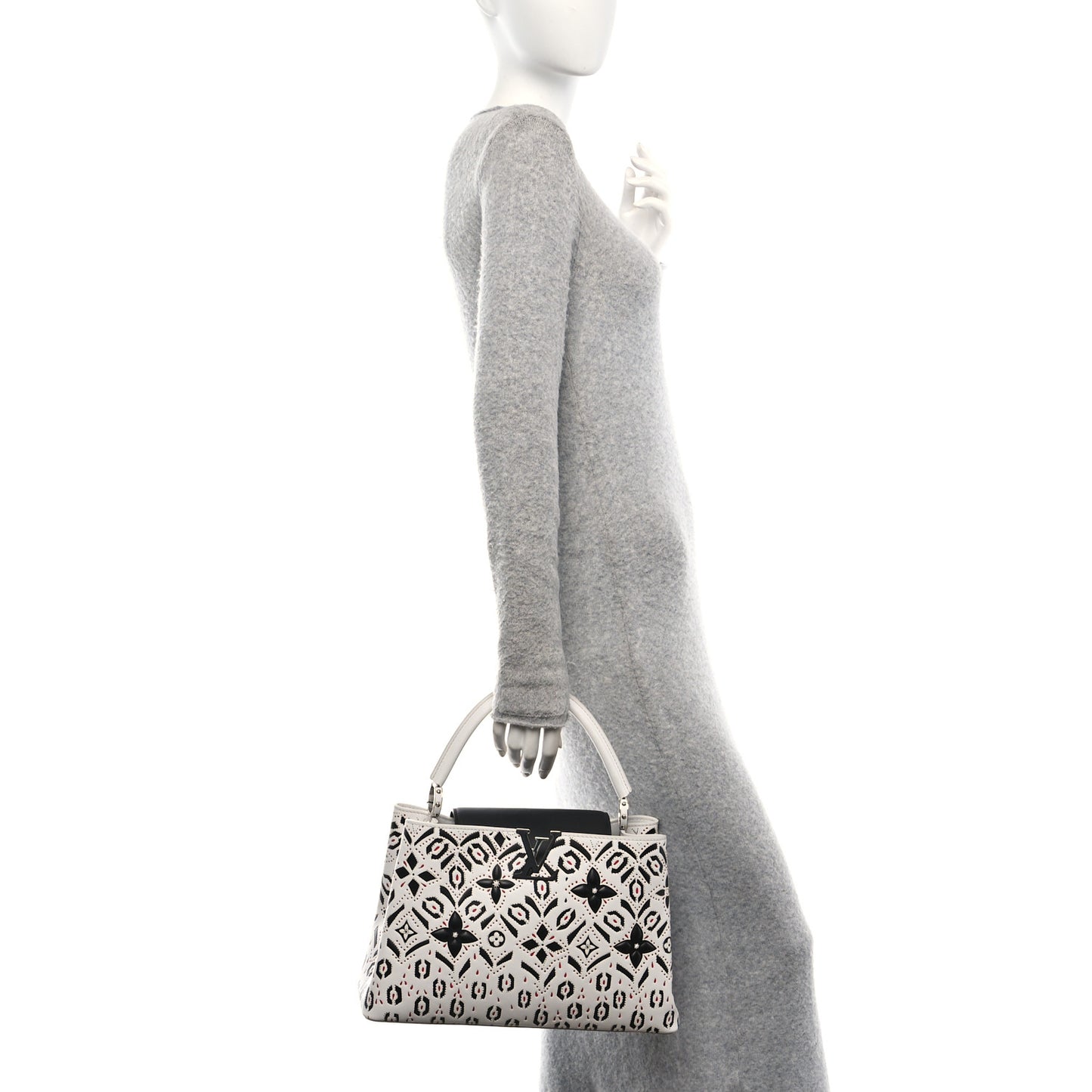 Calfskin Graphic Print Capucines MM