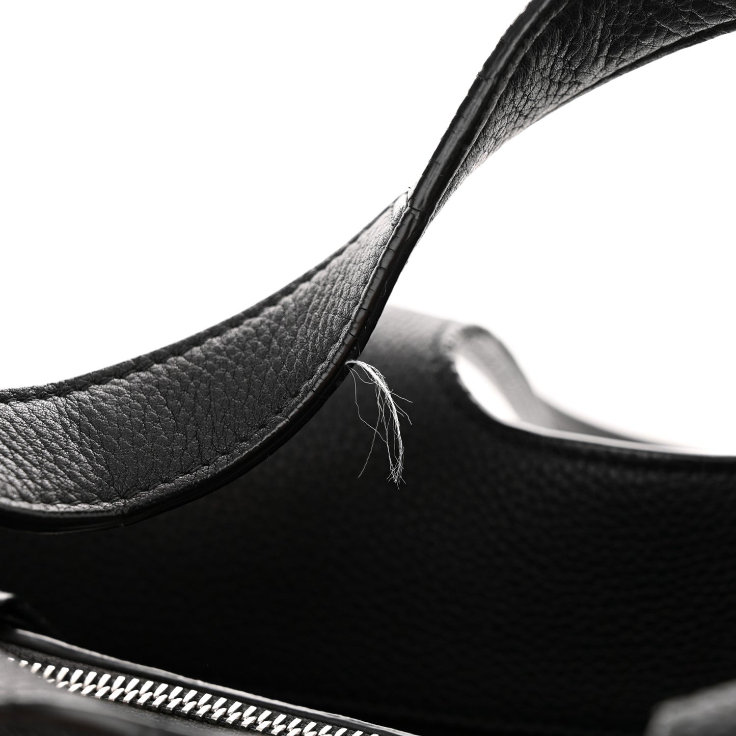 Baby Grained Calfskin Medium Tri-Fold Bag Black