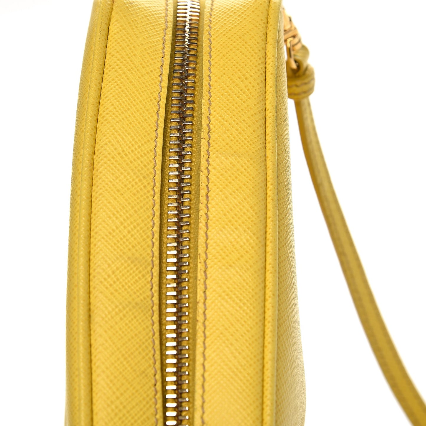 Saffiano Mini Camera Crossbody Bag Ocra