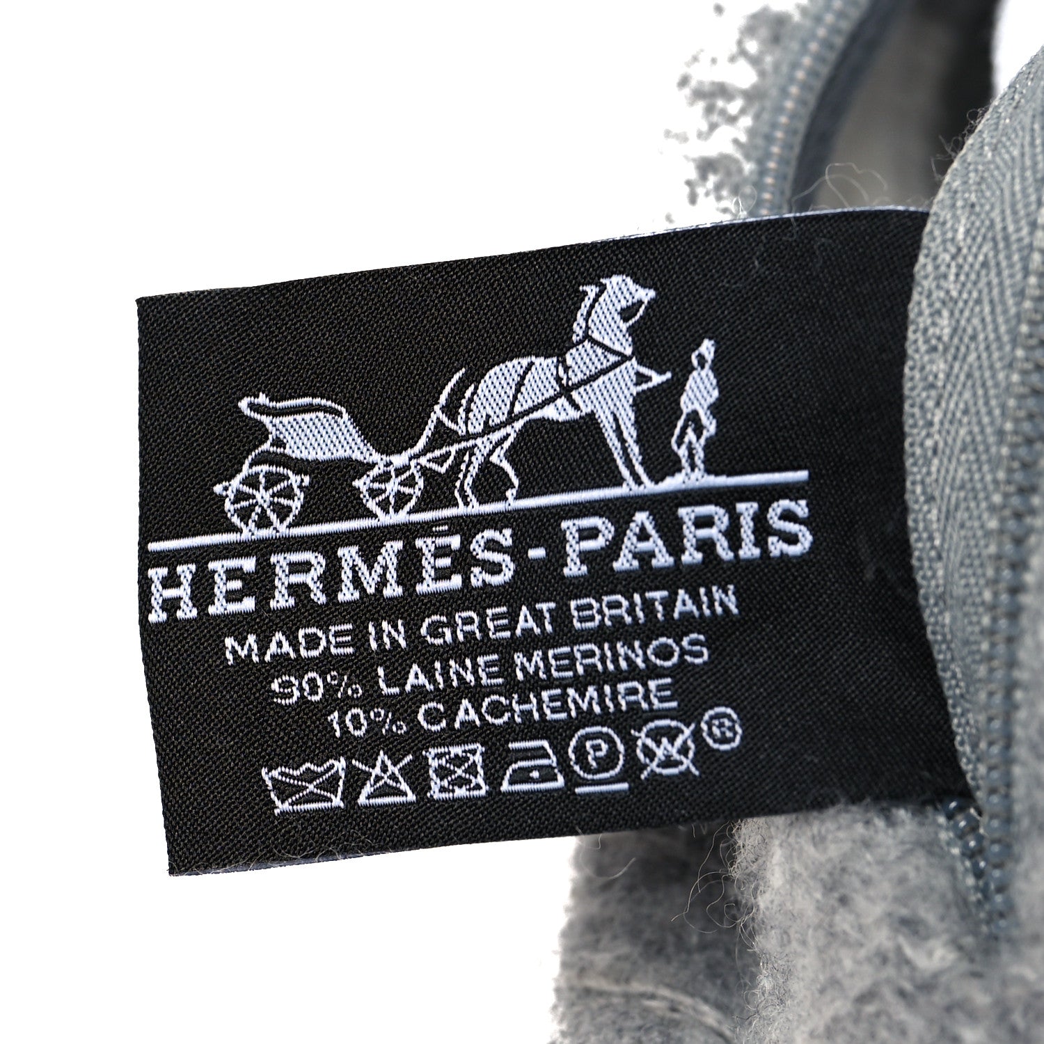Hermes Wool Cashmere Avalon III Pillow PM Ecru Gris Clair 3 of 3