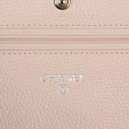 Chanel Caviar Quilted Wallet On Chain WOC Light Pink 5 of 8