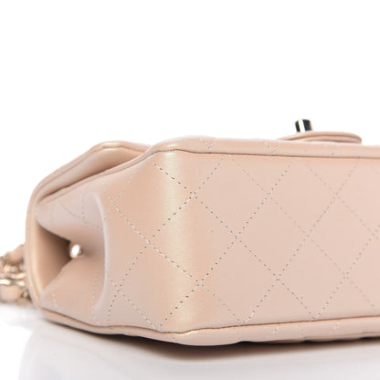Chanel Iridescent Calfskin Quilted Mini Rectangular Flap Beige 6 of 11