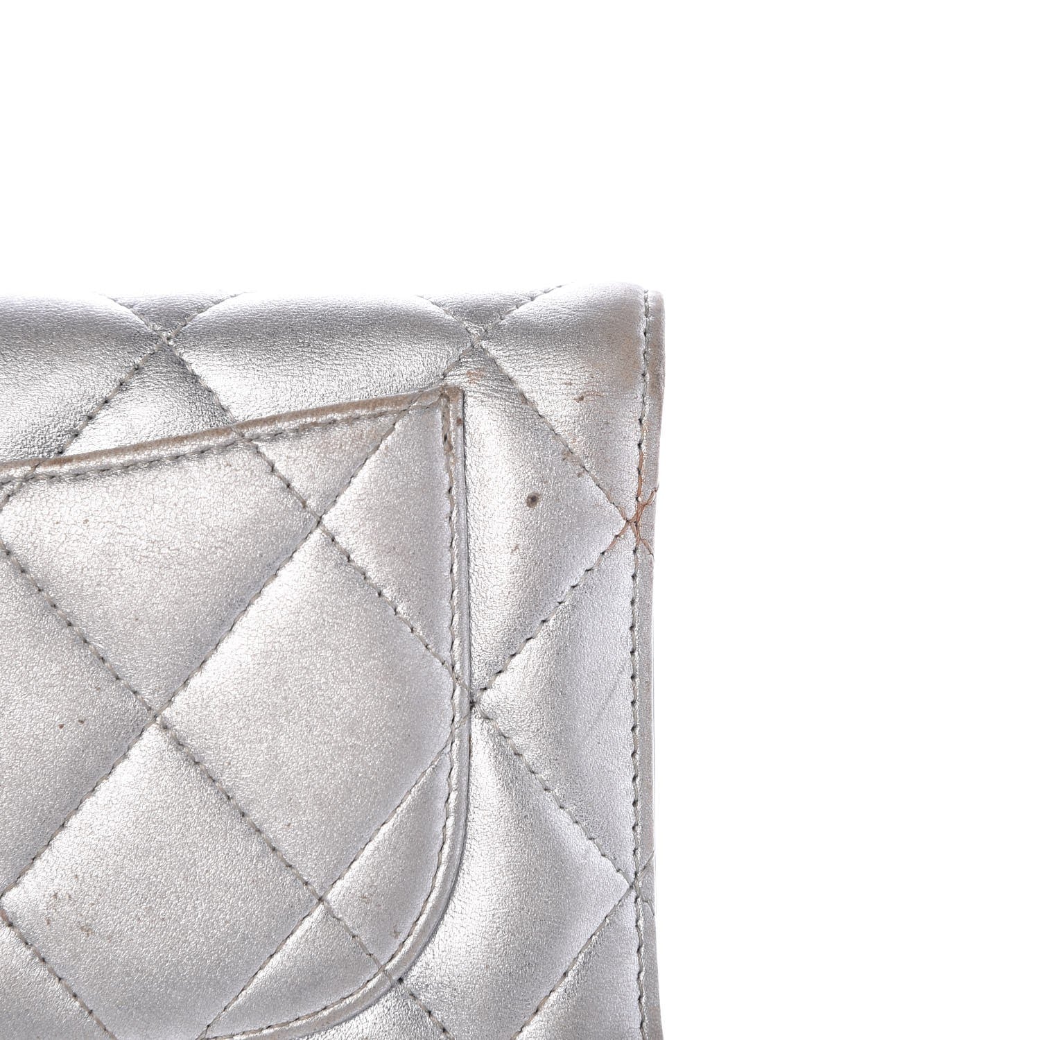 Chanel Metallic Lambskin Quilted Reissue Wallet Silver 10 of 22