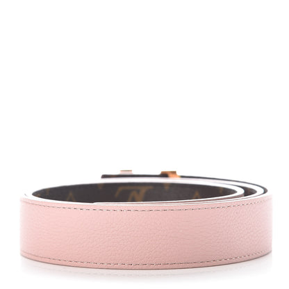 Louis Vuitton Calfskin Monogram 30mm LV Initiales Reversible Belt 85 34 Rose Ballerine 3 of 4