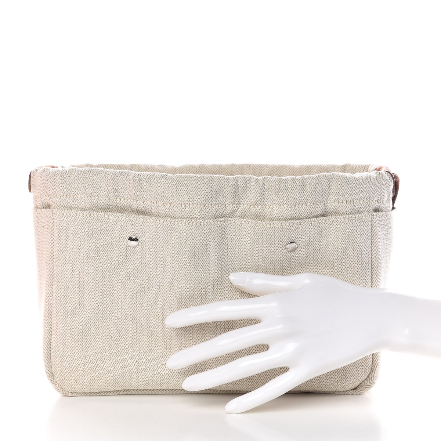 Canvas Barenia Fourbi 25 MM Pouch Naturel Fauve