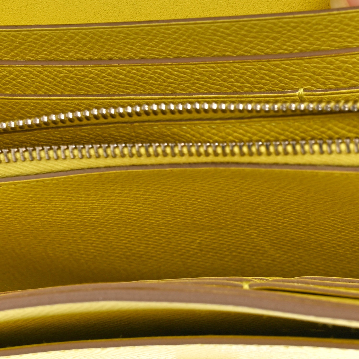 Hermes Epsom Constance Long Wallet Lime 10 of 11