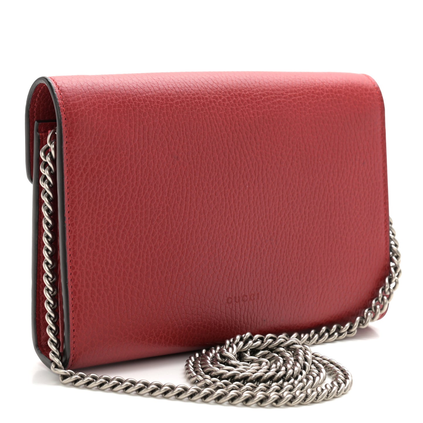 Calfskin Mini Dionysus Chain Wallet Hibiscus Red
