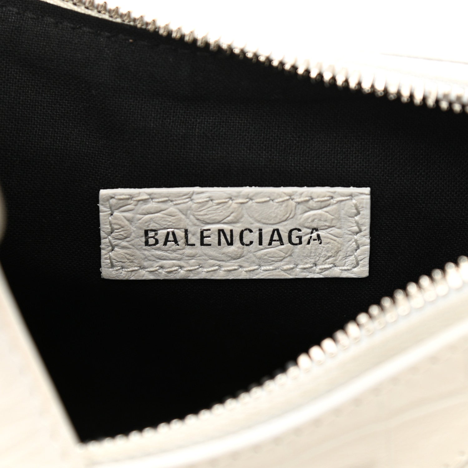 Balenciaga Extra Supple Calfskin Crocodile Embossed Le Cagole Shoulder Bag XS White 6 of 10