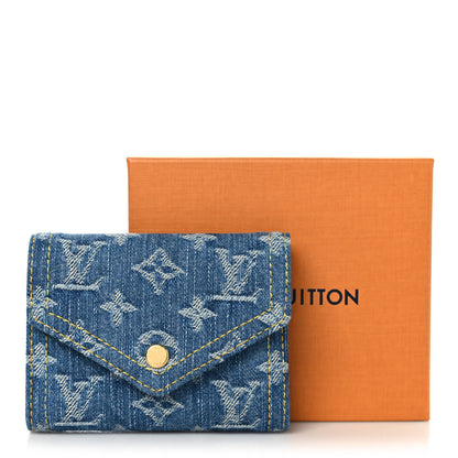 Louis Vuitton Denim Monogram Jacquard Victorine Wallet Blue 8 of 8