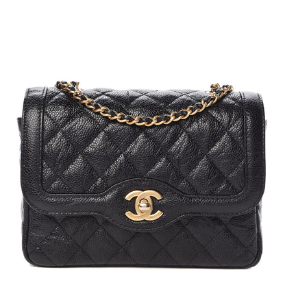 Chanel Crumpled Grained Calfskin Quilted Mini Two Tone Flap Black 1 of 11