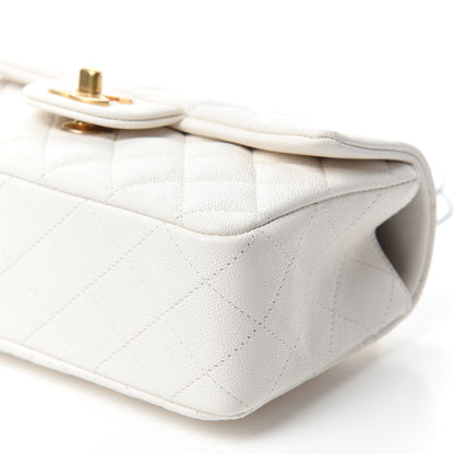 Chanel Caviar Quilted Mini Top Handle Rectangular Flap White 7 of 10